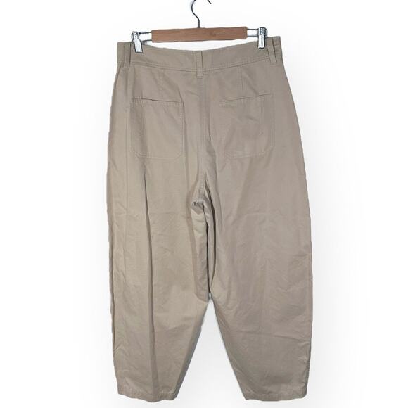 New $325 DEREK LAM 10 CROSBY Peirson Utility Ankle Barrel Pants Twill Khaki Tan - Picture 4 of 14
